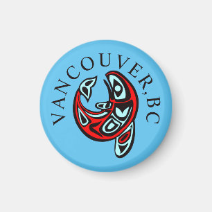 Íman Tatuagem do Totem da Orca Haida de Vancouver, Arte