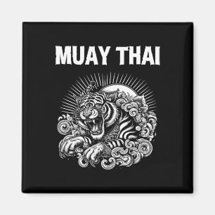 Íman Tatuagem Língua Muay Thai Rugido de Tigre Kickboxi