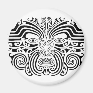 Íman Tatuagem maori - preto e branco