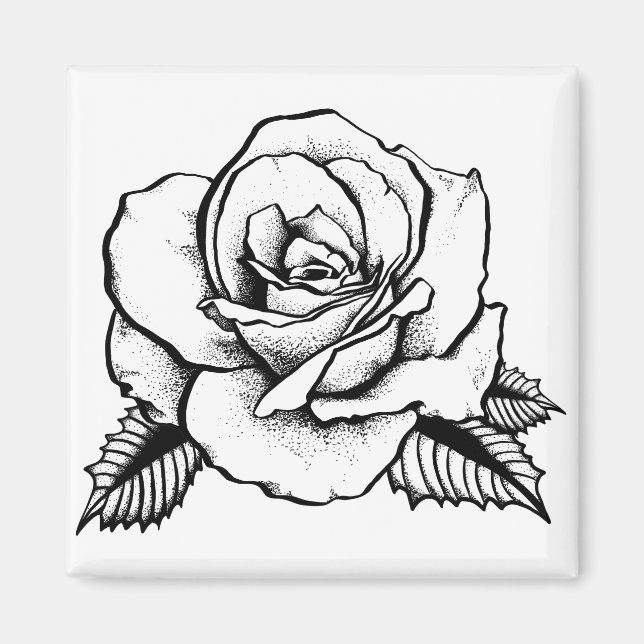 Íman tatuagem rosa (Frente)