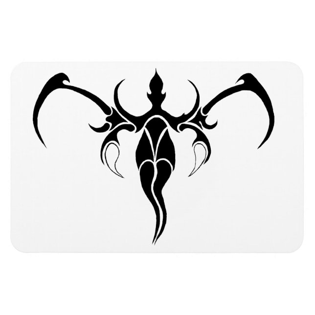 Íman Tatuagem Tribal do Elefante - Preto e branco (Horizontal)