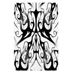 Íman Tatuagem tribal elegante - preto digital e branco