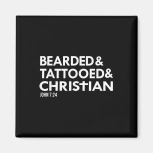 Íman Tatuagens De Barba Engraçada Cristã