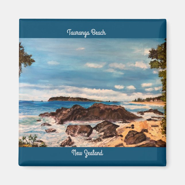 Íman Tauranga Beach, Magnet (Frente)