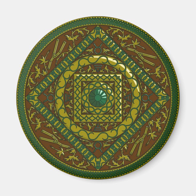 Íman Taurus Mandala Magnet (Frente)