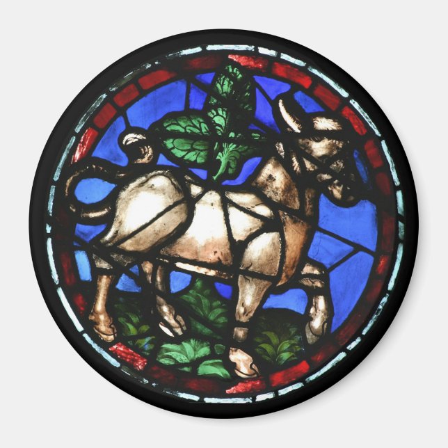 Íman Taurus Zodiac StainGlass Notre-Dame de Paris M1 (Frente)
