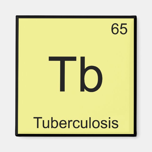 Íman Tb - Tuberculose Frio-Química Elemento Simples T (Frente)