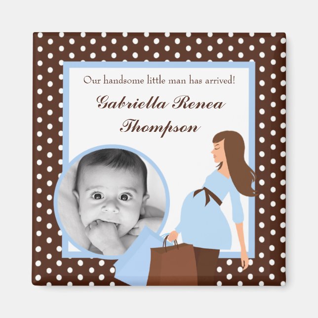 Íman {TBA} 2"x2" Blue Mod Mãe Polk Magnet (Frente)