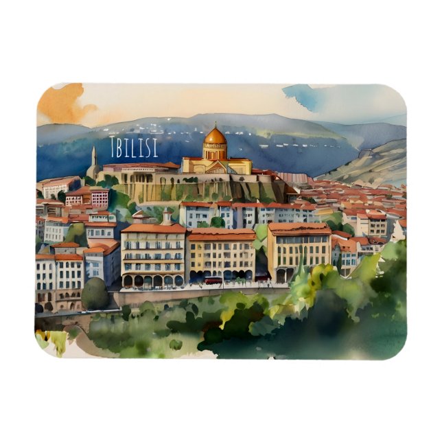 Íman Tbilisi watercolor art (Horizontal)