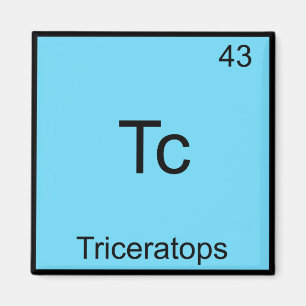 Íman Tc - Tricerátops Símbolo De Elemento De Química