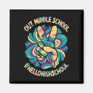 Íman Tchau Paz Ensino Médio Olá Escola Superior Tie Dye