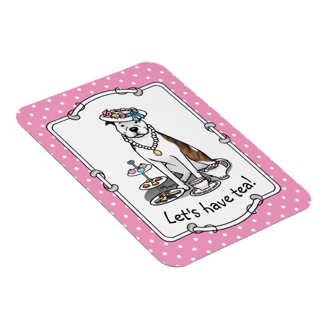 Íman Tea Party Pit Bull (lt brindle white 3) (Lado Direito)