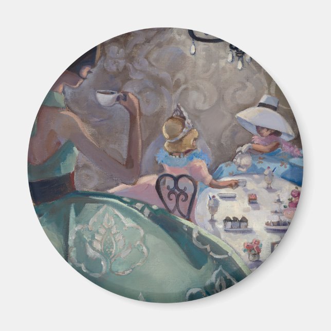 Íman Tea Party por Trish Biddle (Frente)