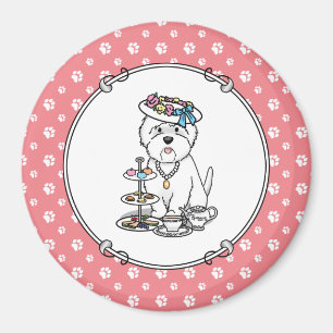 Íman Tea Party Westie Dog West Highland White Terrier