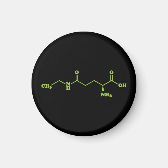 Íman Tea Theanina Fórmula Química Molecular (Frente)