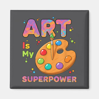 Íman Teacher - Art Is My Superwer Art Teacher Drawing P