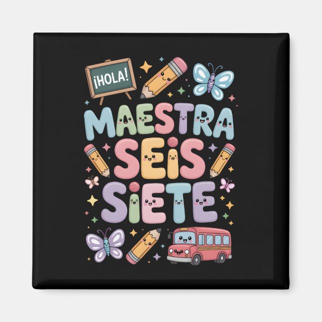 Íman Teacher Gen Alpha Brainrot 67 Six Seven Maestra Se (Frente)