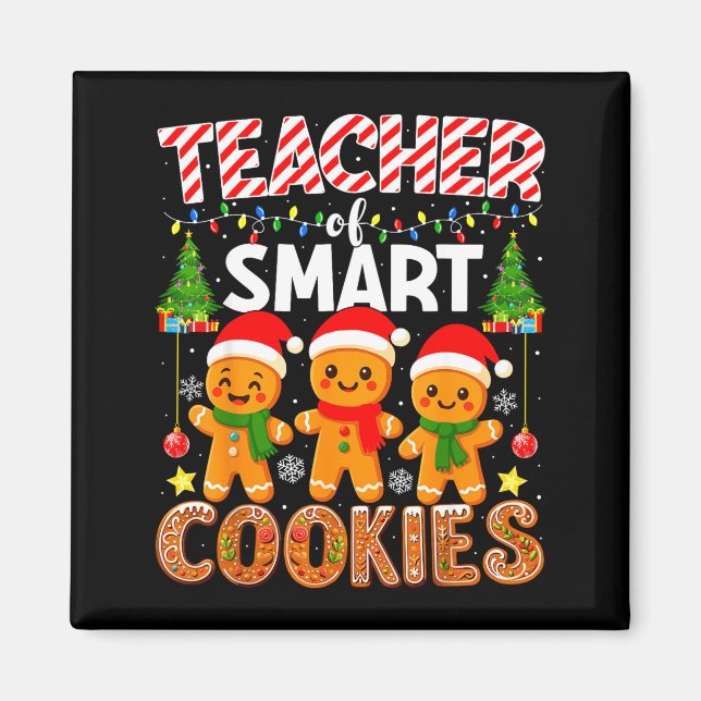 Íman Teacher Of Smart Cookies Funny Gingerbread Teacher (Frente)