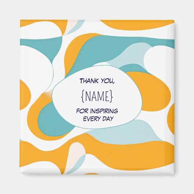 Íman Teacher Thank You –  Personalized (Frente)