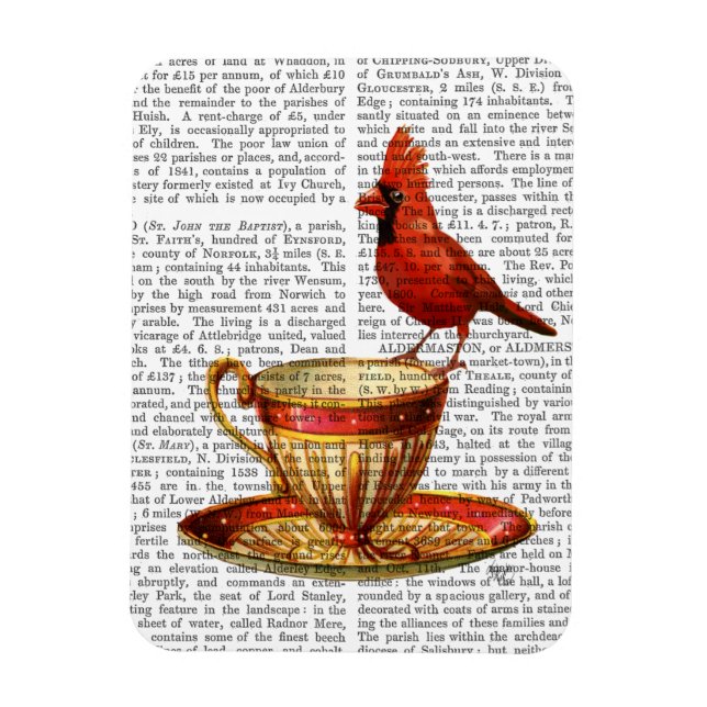 Íman Teacup E Cardinal Vermelho (Vertical)