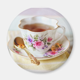 Íman Teacup e Magneta Dourada do Teaspoon