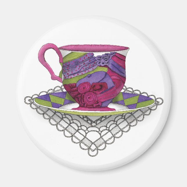 Íman Teacup Hats Magnet (Frente)