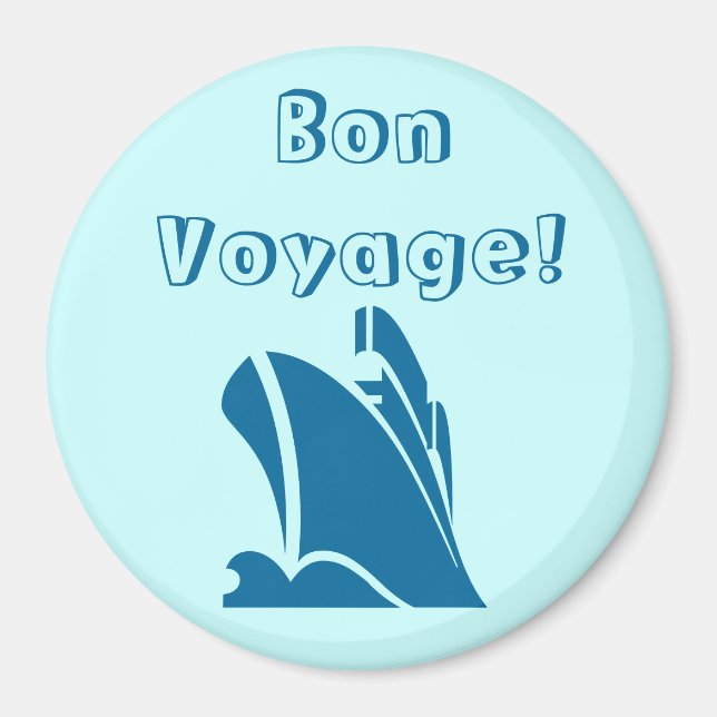 Íman Teal Bon Voyage Magnet (Frente)