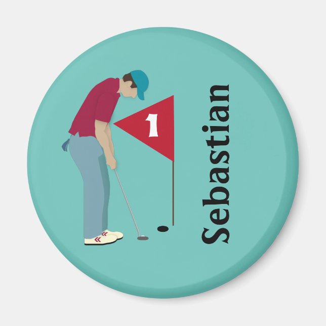 Íman Teal Golfer (Frente)