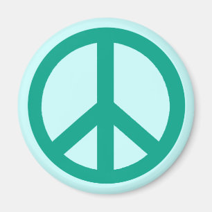 Íman Teal Green Peace Sign Products