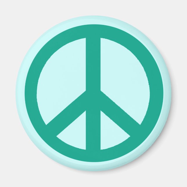 Íman Teal Green Peace Sign Products (Frente)