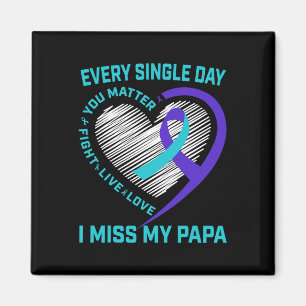 Íman Teal Purple Ribbon Você Problema Papa Suicídio Awa
