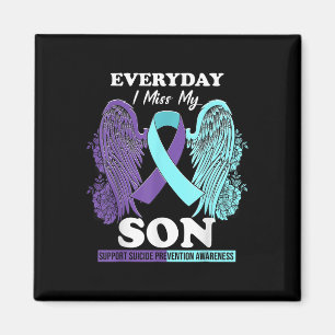 Íman Teal Purple Wing Miss Amor Prevenção ao Suicídio