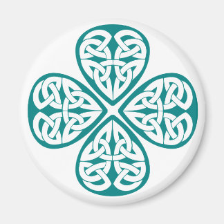 Íman Teal Shamrock Celtic Knot