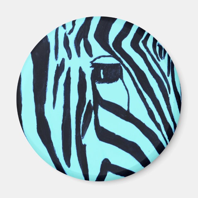 Íman Teal Zebra (Frente)
