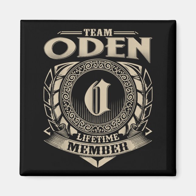 Íman Team Oden Lifetime Member Funny Oden Family Name V (Frente)
