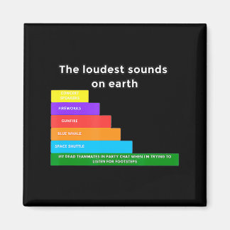 Íman Teammates Loudest Sounds On Earth Funny Gamer Men 