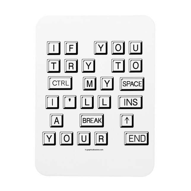 Íman Teclado Engraçado (Vertical)