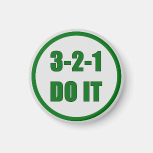 Íman Teclado Motivacional 3-2-1 DO IT Verde Simples