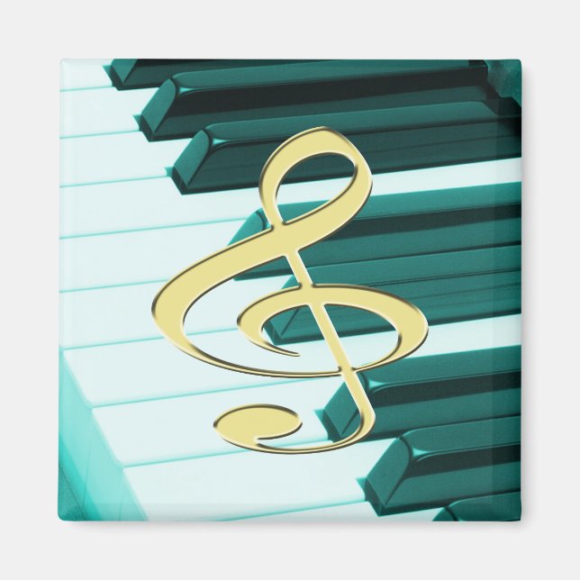 Íman Teclado Piano G-Clef (Frente)