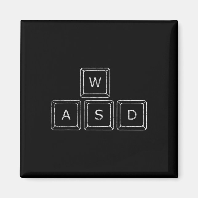 Íman Teclas Wasd Para Jogador De Pc Presente De Jogos D (Frente)