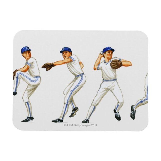 Íman Técnica de arremesso de baseball, imagem múltipla (Horizontal)