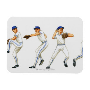 Íman Técnica do lançamento do basebol, imagem múltip