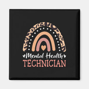Íman Técnico de Saúde Mental Leopard Rainbow
