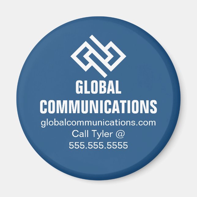 Íman Tecnologia Cibernética Azul Empresa de Computadore (Frente)