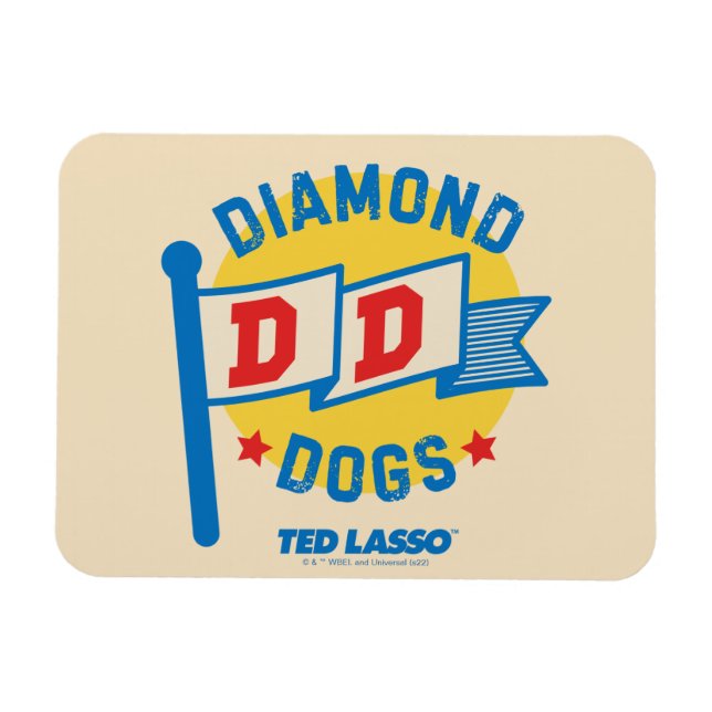 Íman Ted Lasso | Gráfico da Pensão de Cães Diamantes (Horizontal)