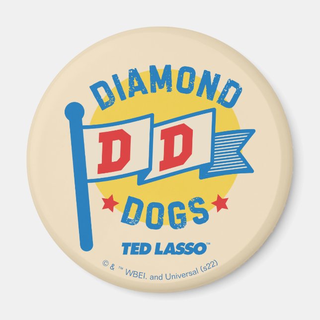 Íman Ted Lasso | Gráfico da Pensão de Cães Diamantes (Frente)