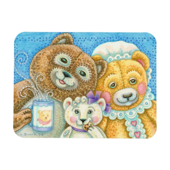 Íman TEDDY BEAR FAMILY MAGNET *Personalizar (Horizontal)