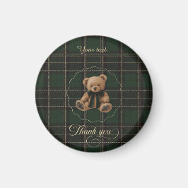 Íman Teddy Bear Green Tartan