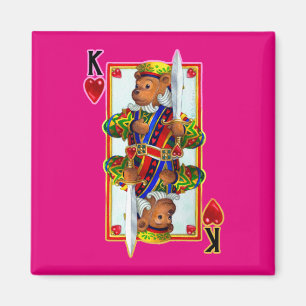 Íman Teddy Bear King of Hearts Magnet