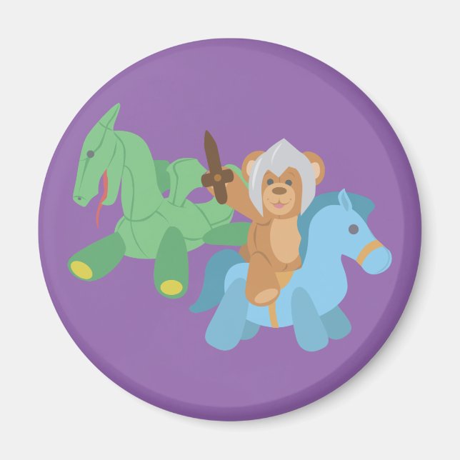 Íman Teddy Bear Knight (Frente)